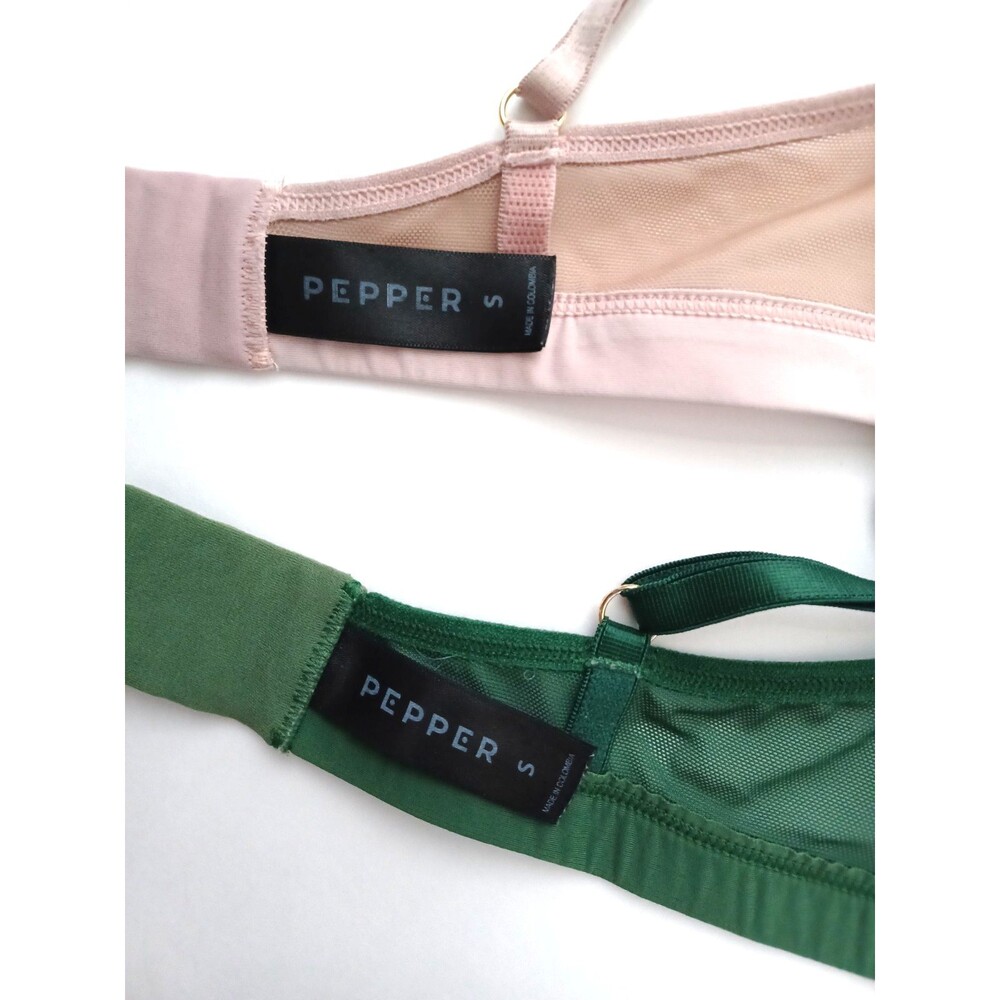 Pepper Limitless Wirefree Scoop Bra Small Adjustable Straps Removable Cups Mesh - Picture 8 of 10